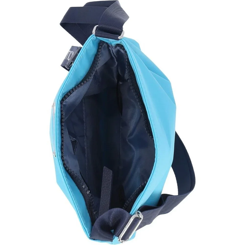 Women's Scuba Blue Nylon Crossbody Bag Purse with Adjustable Shoulder Strap